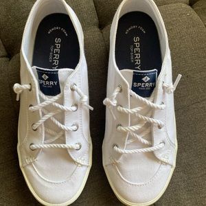 White Sperry slip on shoe